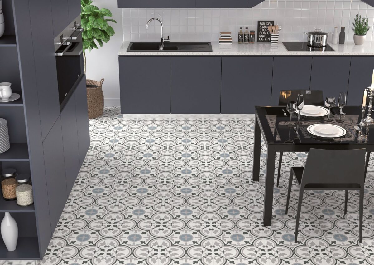 Olivia Tiles FLORAL KENT NAT.