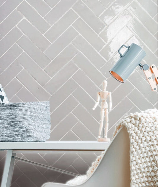 Nanda Tiles LAUREL CLAY SELMA GREY BLINK.