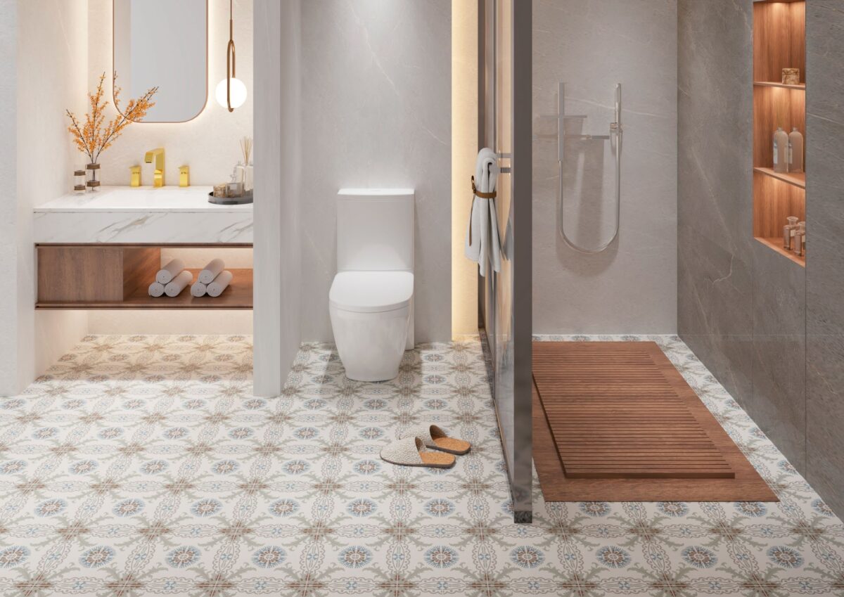 Olivia Tiles FLORAL VALENCIA NAT.