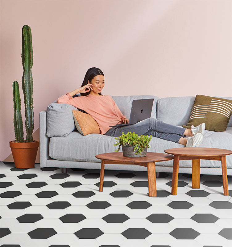 Matrix Grey Super Claro Glossy Hexagon
