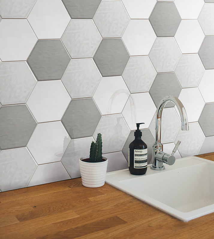 Matrix Porcelain White Hexagon